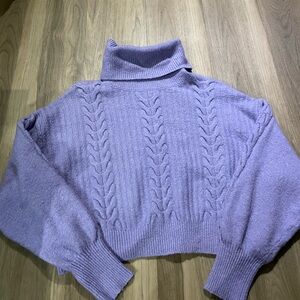 purple sweater